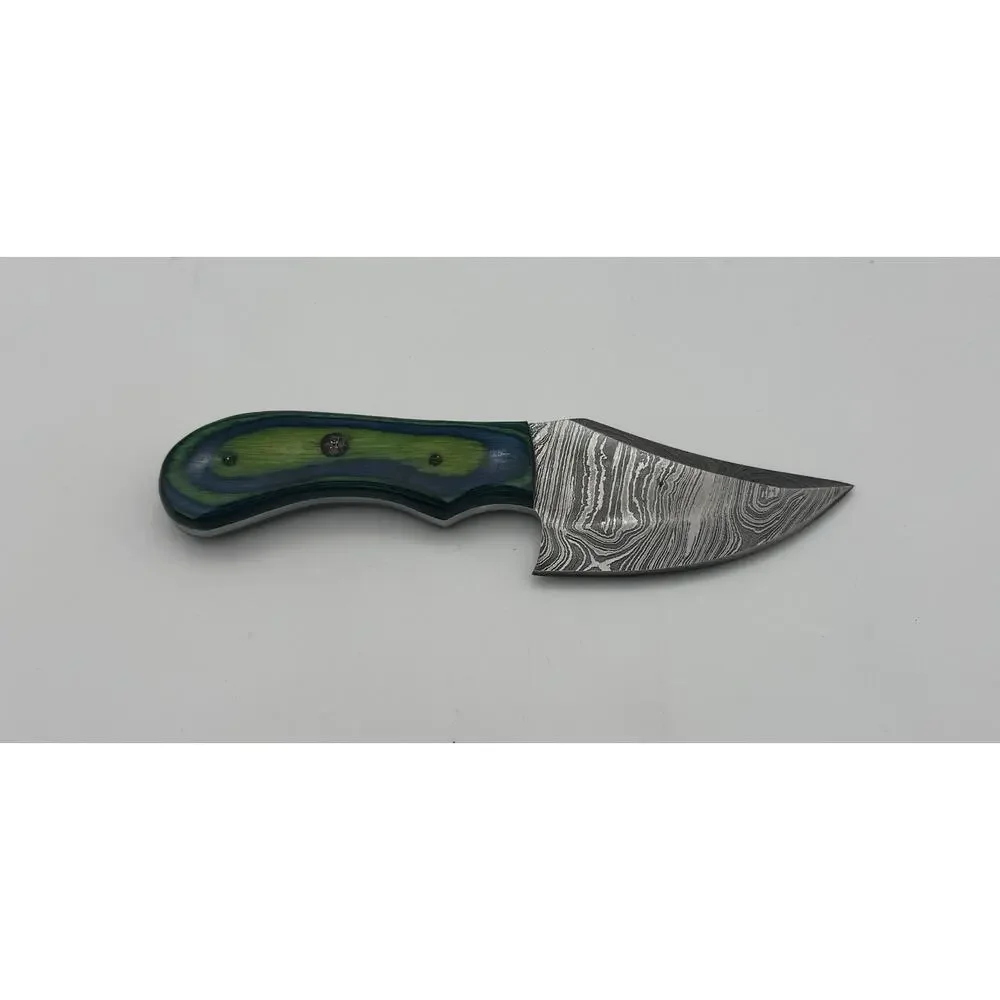 Handmade Damascus Steel Fixed Blade Knife w/ Leather Sheath – Pakistan Made NEW